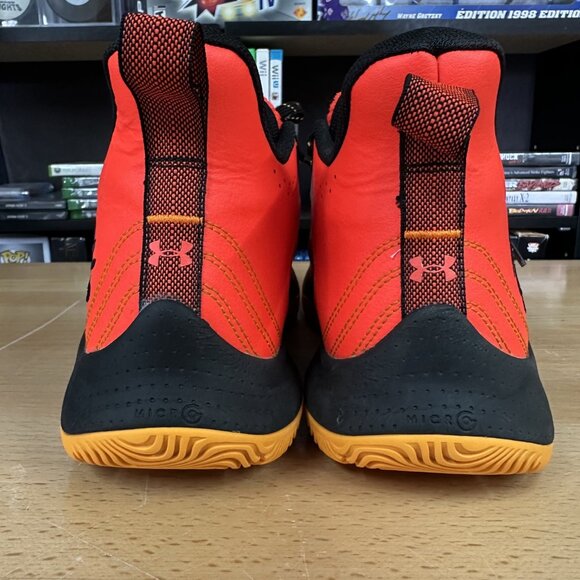 Under Armour Curry 3Z6 Basketball Sneakers Orange Black Men’s Size 9 - Picture 4 of 6